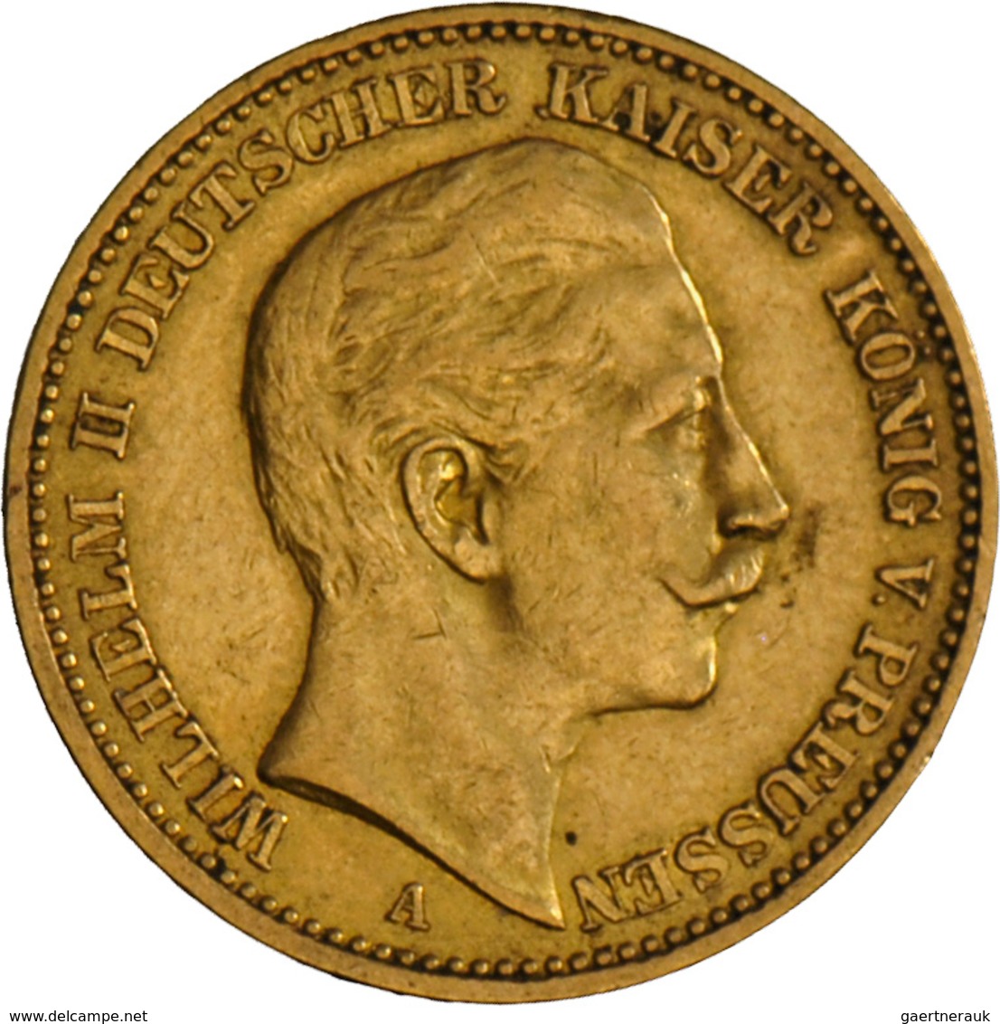 Preußen: Wilhelm II. 1888-1918: 20 Mark 1899 A. 7,95 G, 900/1000 Gold, Jaeger 252, Kratzer, Sehr Sch - Pièces De Monnaie D'or