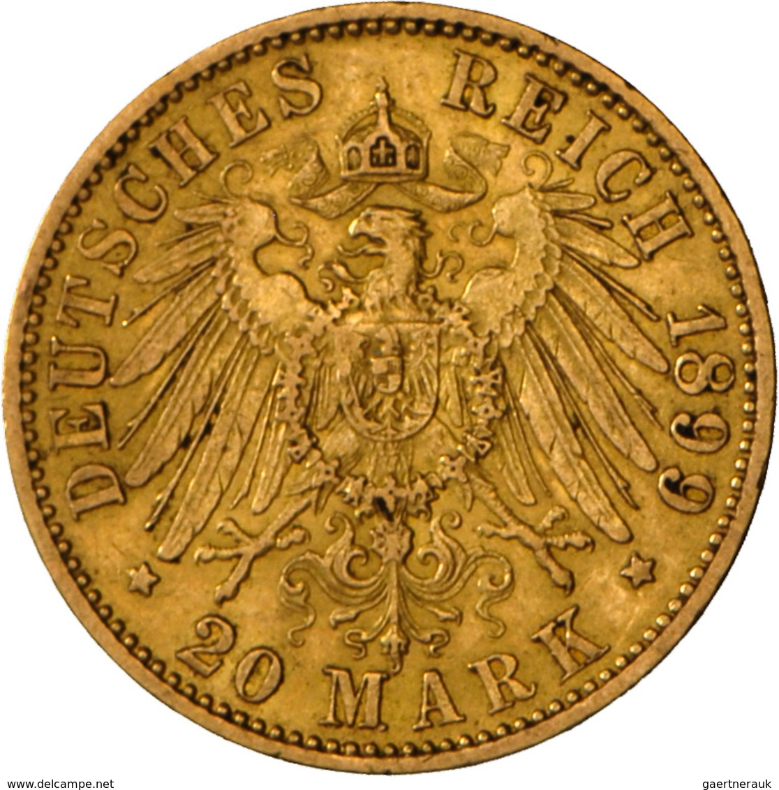 Preußen: Wilhelm II. 1888-1918: 20 Mark 1899 A. 7,95 G, 900/1000 Gold, Jaeger 252, Kratzer, Sehr Sch - Monete D'oro