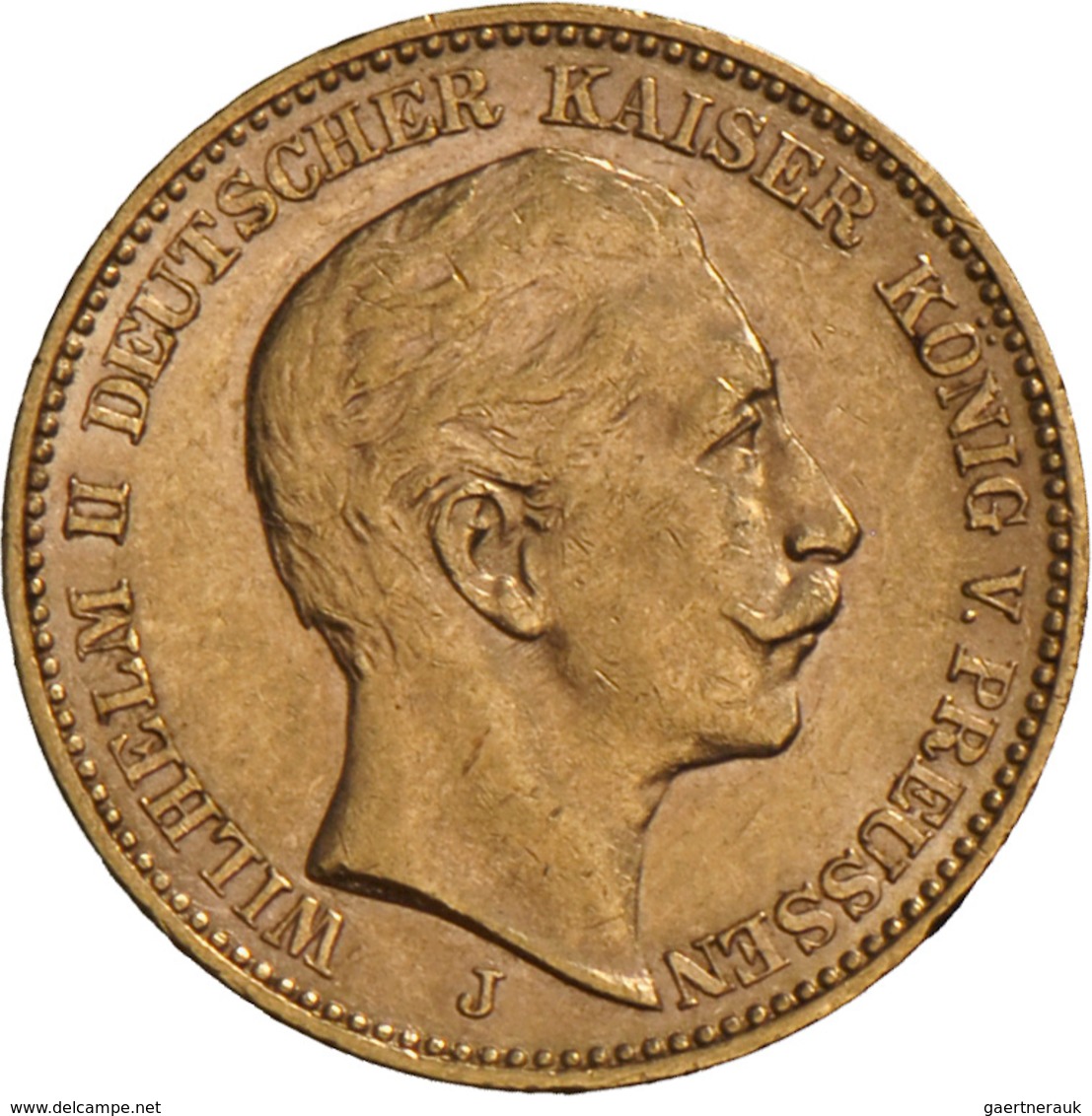 Preußen: Wilhelm II. 1888-1918: 20 Mark 1909 J, Jaeger 252, Sehr Niedrige Auflage, Sehr Schön - Vorz - Gouden Munten