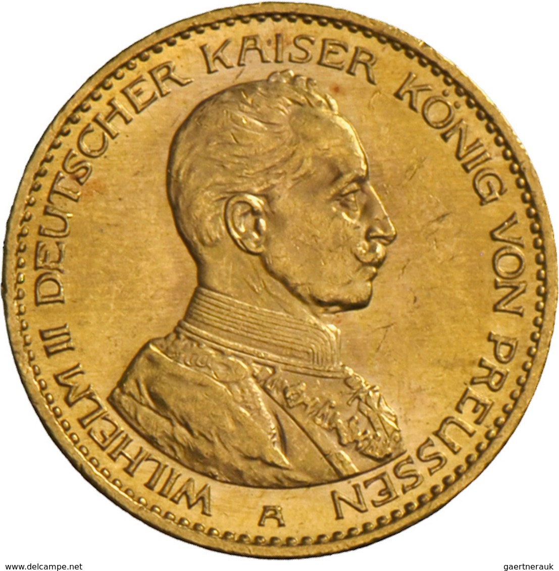 Preußen: Wilhelm II. 1888-1918: 20 Mark 1914 A, Uniform, Jaeger 253, 7,96 G, 900/1000 Gold, Kratzer, - Pièces De Monnaie D'or