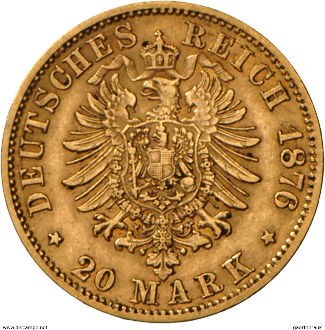 Sachsen: Albert 1873-1902: 20 Mark 1876 E. 7,90 G, 900/1000 Gold, Jaeger 262, Kl. Kratzer, Sehr Schö - Monedas En Oro
