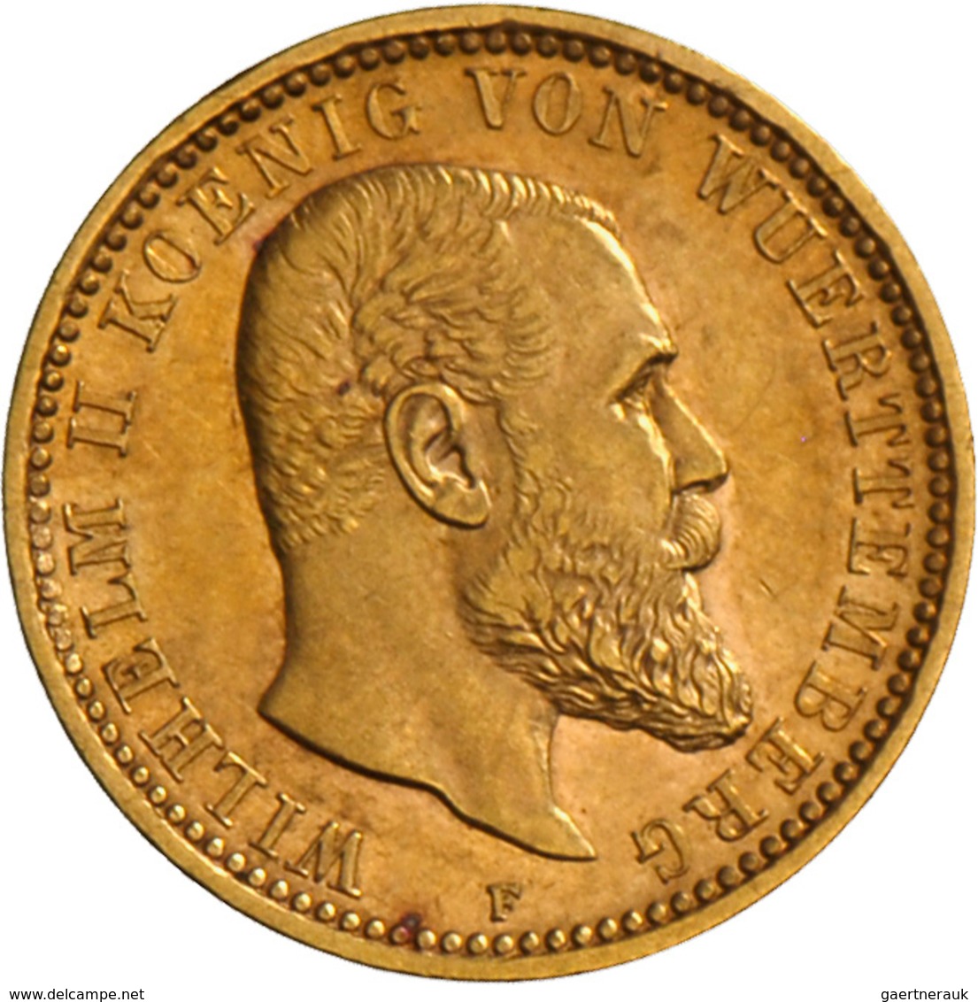 Württemberg: Wilhelm II. 1891-1918: 10 Mark 1904 F. Jaeger 295, 3,97 G, 900/1000 Gold, Vorzüglich. - Monete D'oro