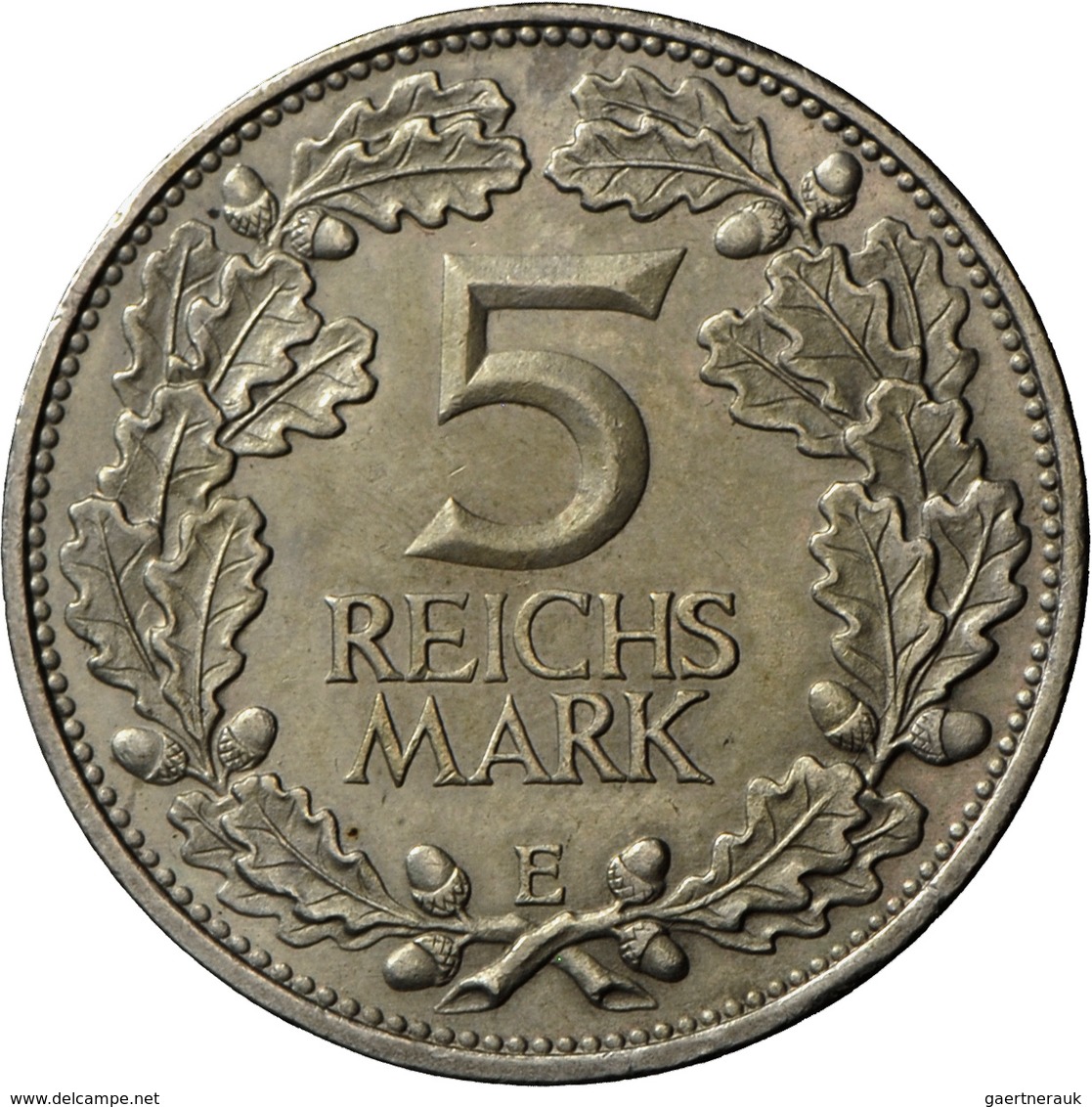 Weimarer Republik: 5 Reichsmark 1925 E, Rheinlande, Jaeger 322, Fast Stempelglanz. - Altri & Non Classificati