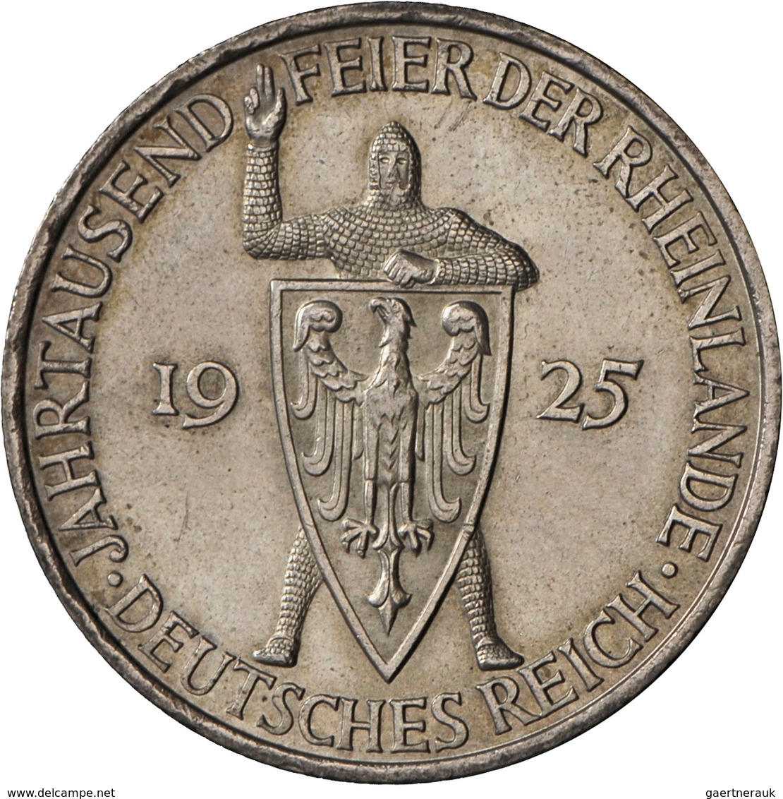 Weimarer Republik: Lot 2 Stück: 3 Reichsmark 1925 A Und 5 Mark 1925 A, Rheinlande, Jaeger 321 + 322, - Otros & Sin Clasificación