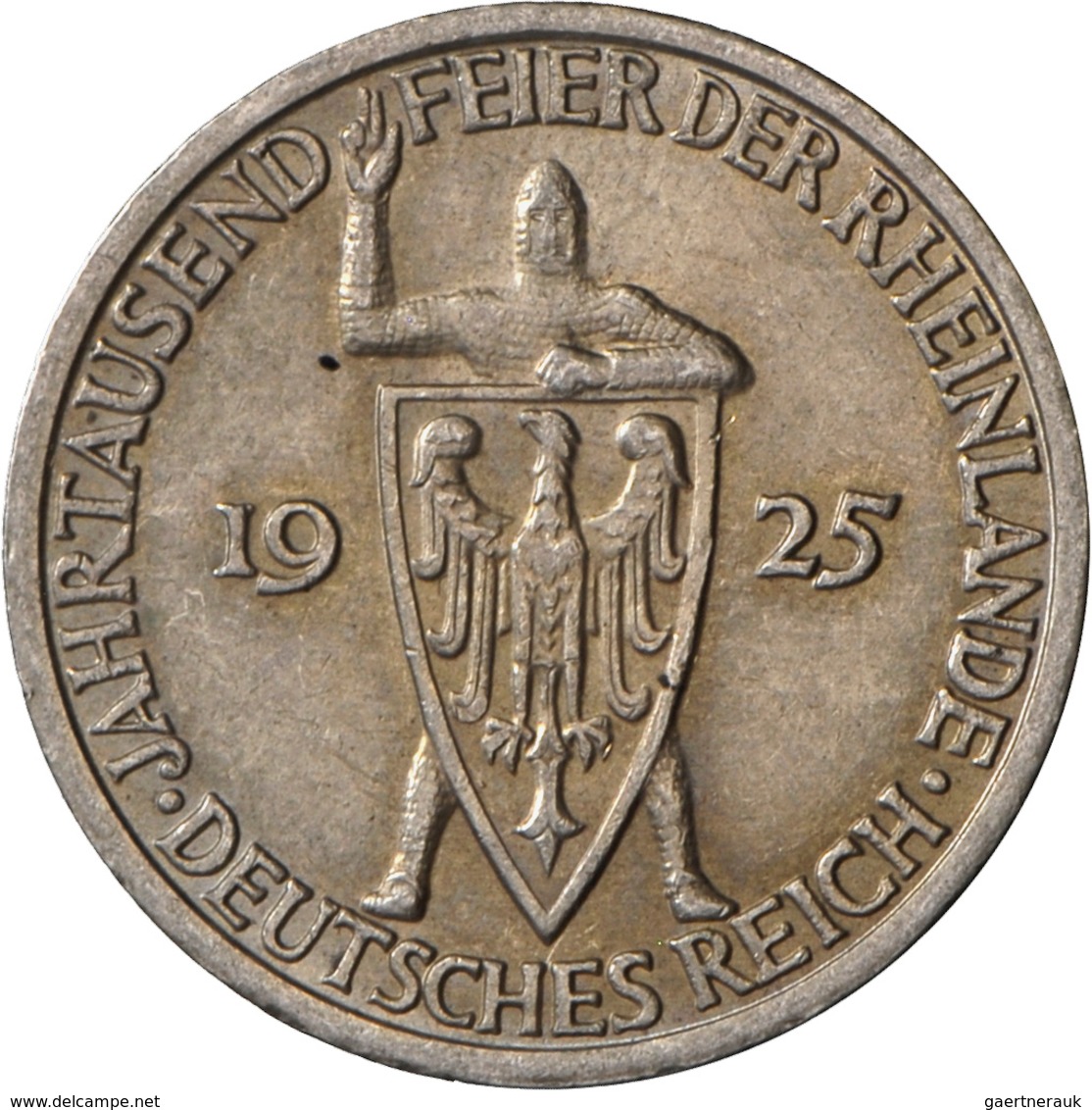 Weimarer Republik: Lot 2 Stück: 3 Reichsmark 1925 A Und 5 Mark 1925 A, Rheinlande, Jaeger 321 + 322, - Altri & Non Classificati