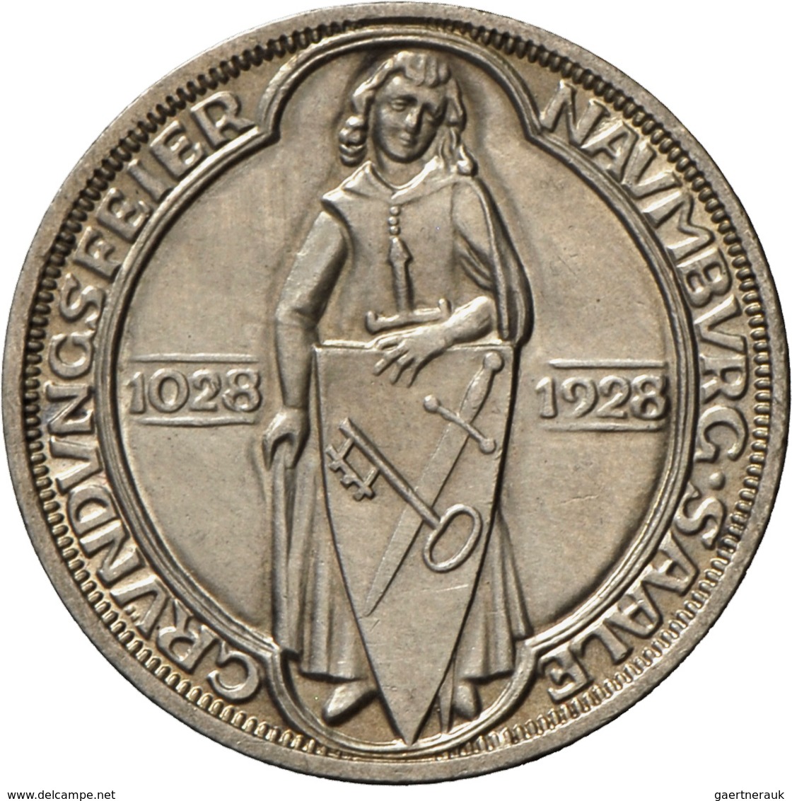 Weimarer Republik: 3 Reichsmark 1928 A, Naumburg, Jaeger 333, Vorzüglich. - Altri & Non Classificati