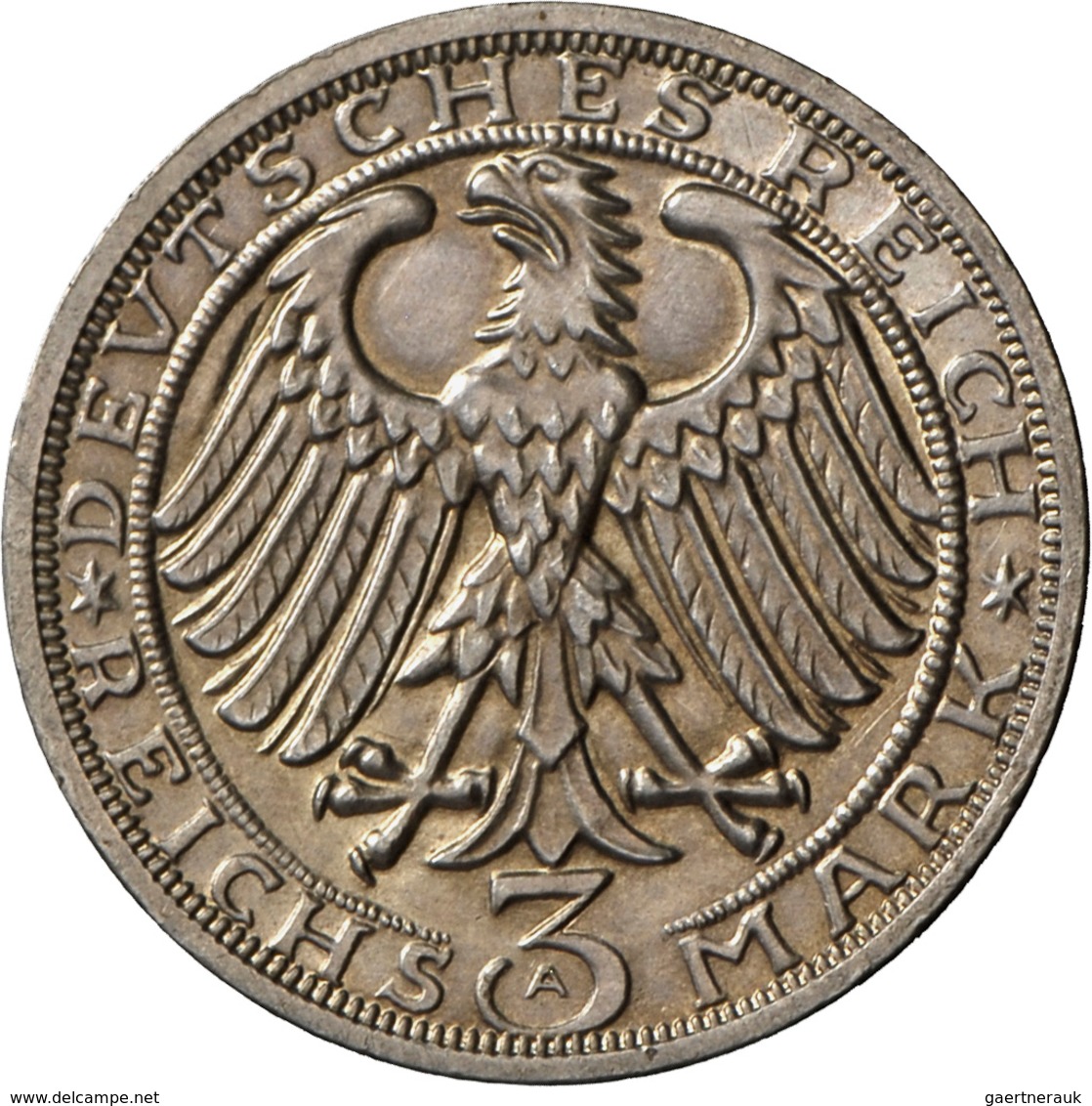 Weimarer Republik: 3 Reichsmark 1928 A, Naumburg, Jaeger 333, Vorzüglich. - Altri & Non Classificati