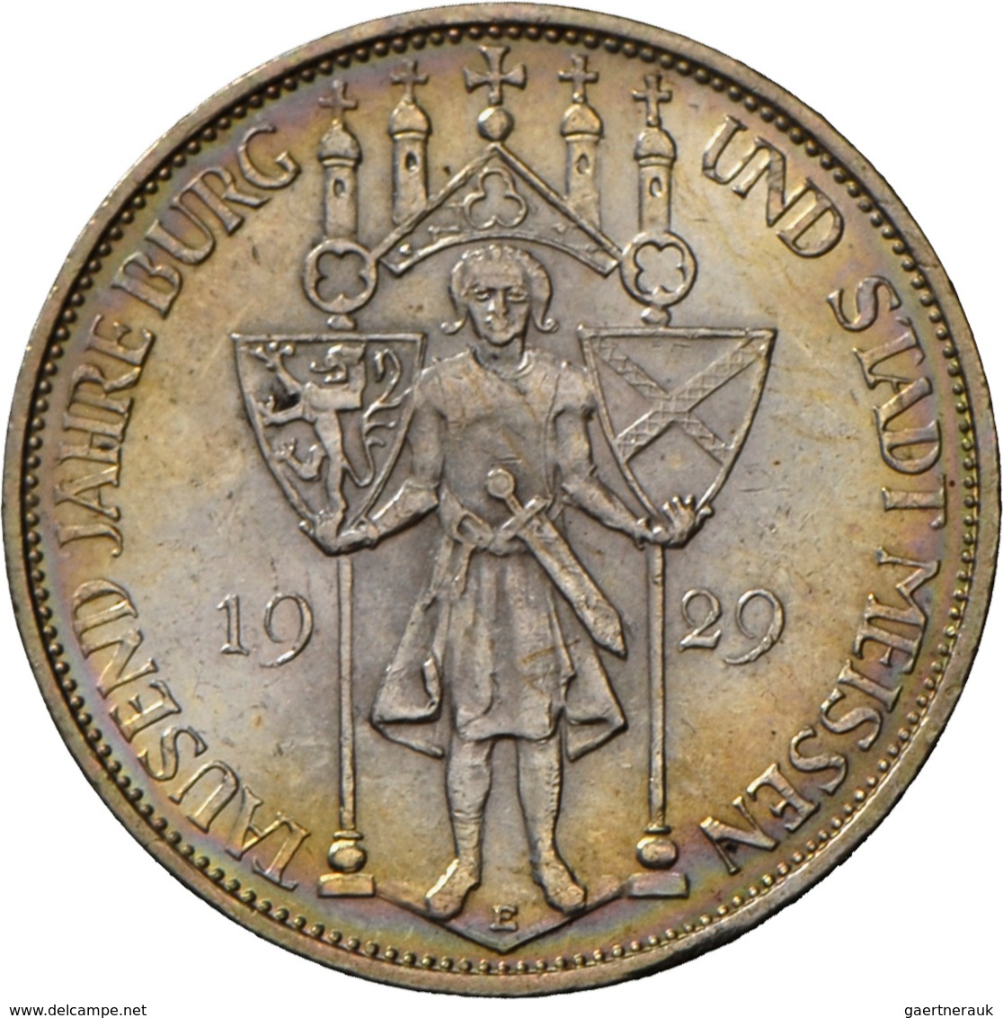 Weimarer Republik: Lot 2 Münzen: 3 Reichsmark 1929 J, Lessing, Jaeger 335 Und 3 Reichsmark 1929 E Me - Altri & Non Classificati