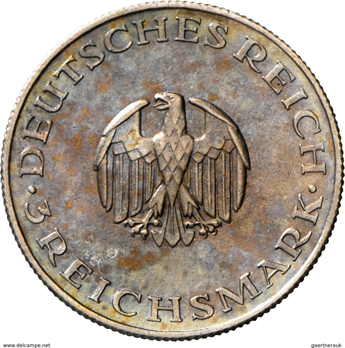 Weimarer Republik: Lot 2 Münzen: 3 Reichsmark 1929 J, Lessing, Jaeger 335 Und 3 Reichsmark 1929 E Me - Altri & Non Classificati