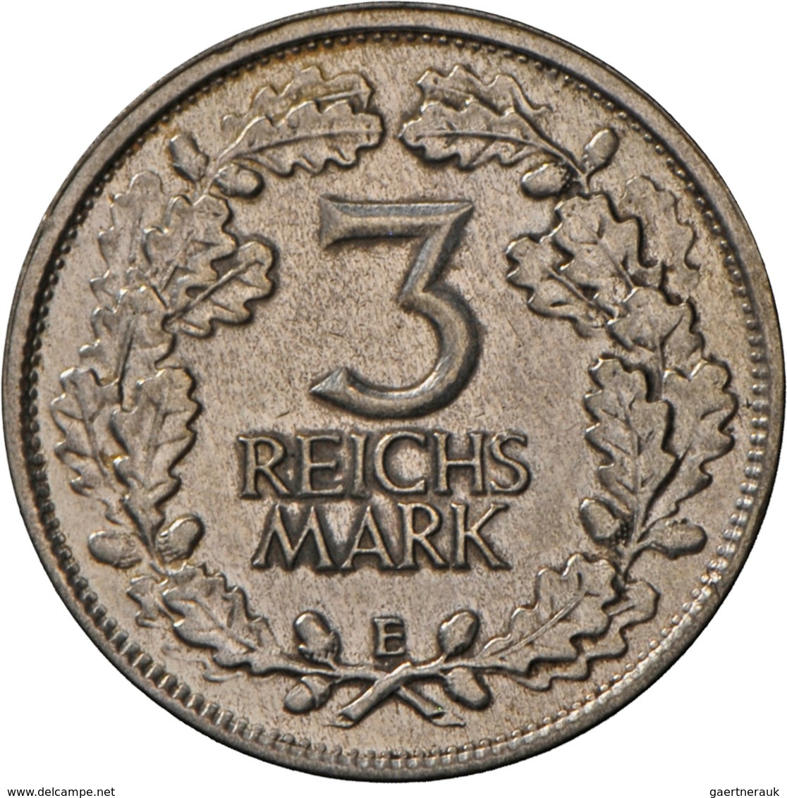 Weimarer Republik: 3 Reichsmark 1931 E, Kursmünze, Jaeger 349, Kratzer, Sehr Schön. - Otros & Sin Clasificación