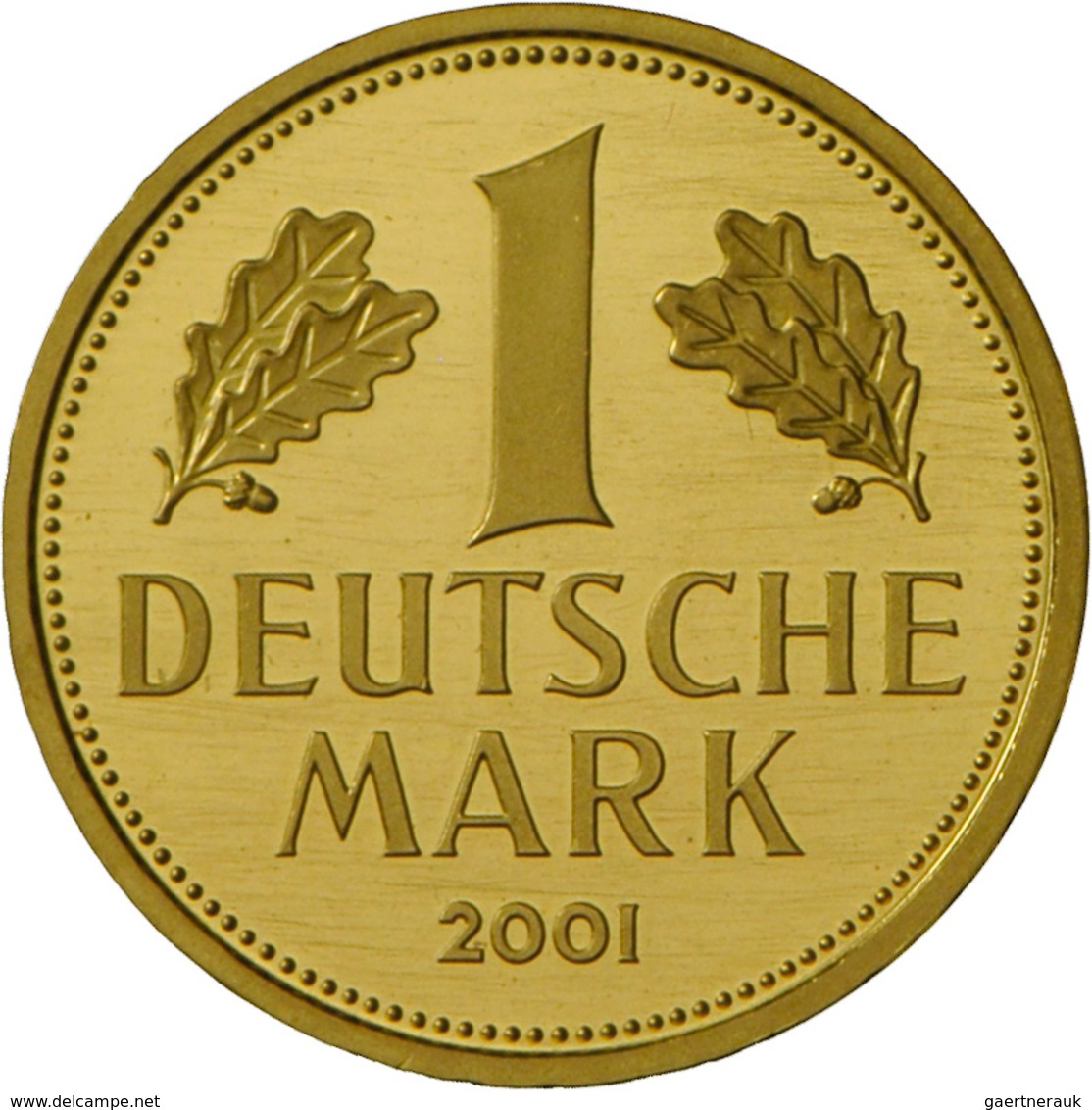 Bundesrepublik Deutschland 1948-2001 - Goldmünzen: 5 X 1 Goldmark 2001 (A,D,F,G,J) Jede Münze In Ori - Altri & Non Classificati