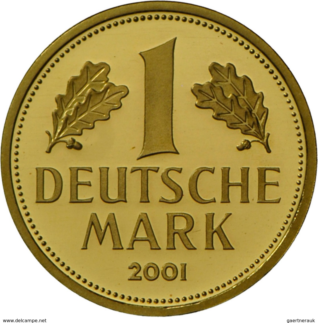 Bundesrepublik Deutschland 1948-2001 - Goldmünzen: 5 X 1 Goldmark 2001 (A,D,F,G,J) Jede Münze In Ori - Altri & Non Classificati