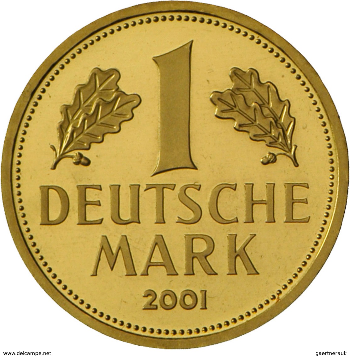 Bundesrepublik Deutschland 1948-2001 - Goldmünzen: 5 X 1 Goldmark 2001 (A,D,F,G,J) Jede Münze In Ori - Autres & Non Classés