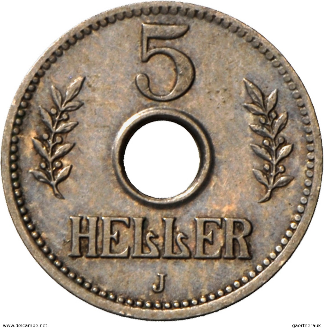 Deutsch-Ostafrika: Wilhelm II. 1888-1918, Deutsch-Ostafrika, Lot 2 Münzen: 5 Heller 1914, Jaeger 718 - Africa Orientale Tedesca