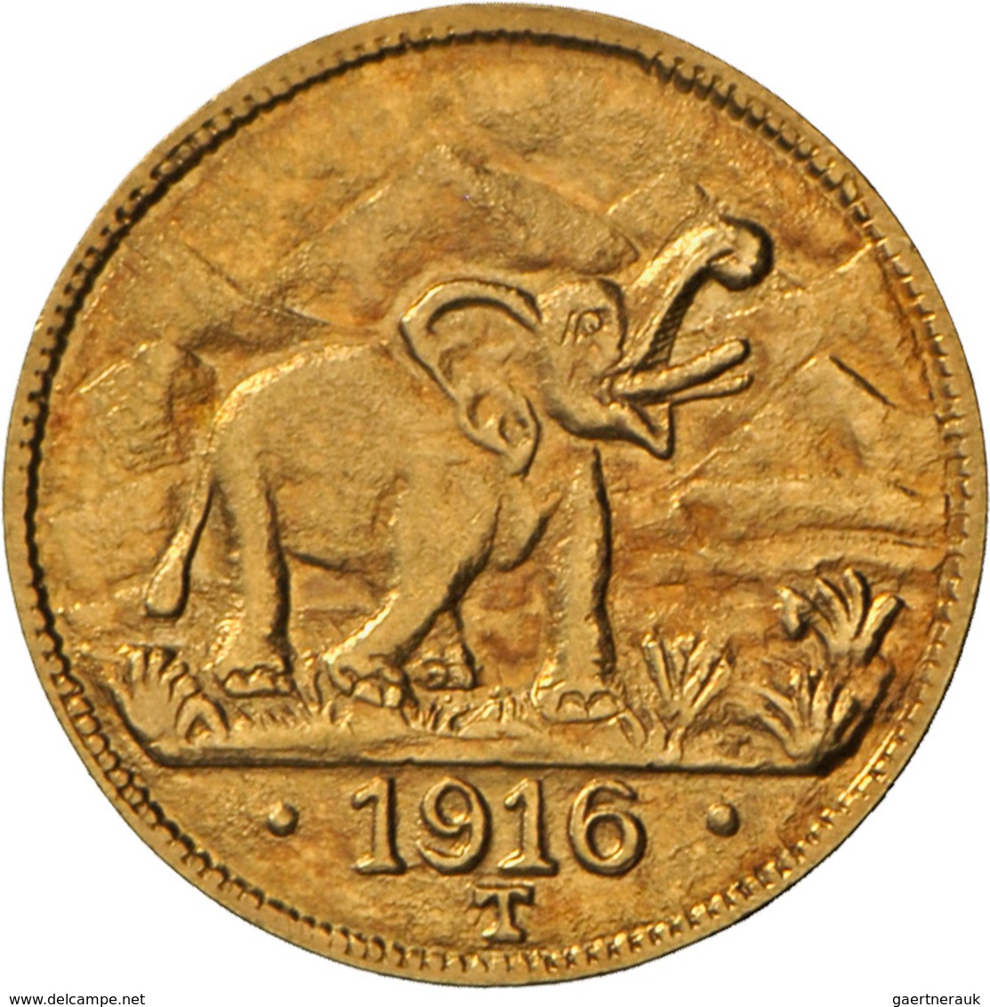 Deutsch-Ostafrika: 15 Rupien 1916 T, Tabora, 7,07 G. 900/1000 Gold, Geprägt Mit Gold Aus Der Sekenke - Afrique Orientale Allemande