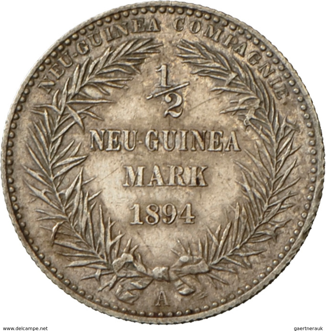 Deutsch-Neuguinea: ½ Neu-Guinea Mark 1894 A, Jaeger 704, Kratzer, Sehr Schön - Vorzüglich. - Nuova Guinea Tedesca
