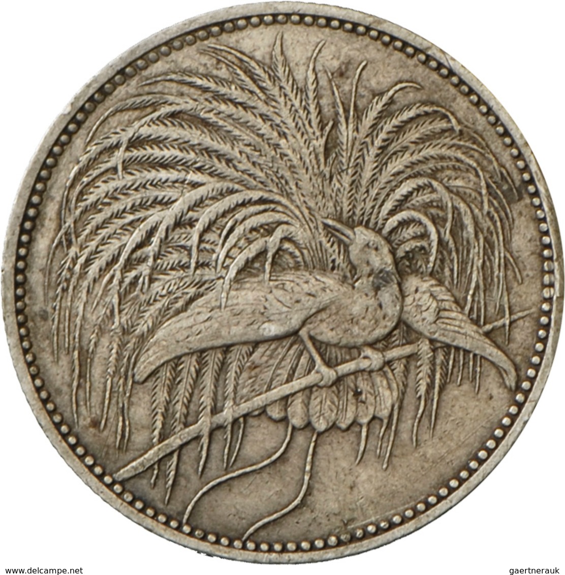 Deutsch-Neuguinea: 1 Neu-Guinea Mark 1894 A, Paradiesvogel, Jaeger 705, Kratzer, Randfehler, Sehr Sc - Nueva Guinea Alemana