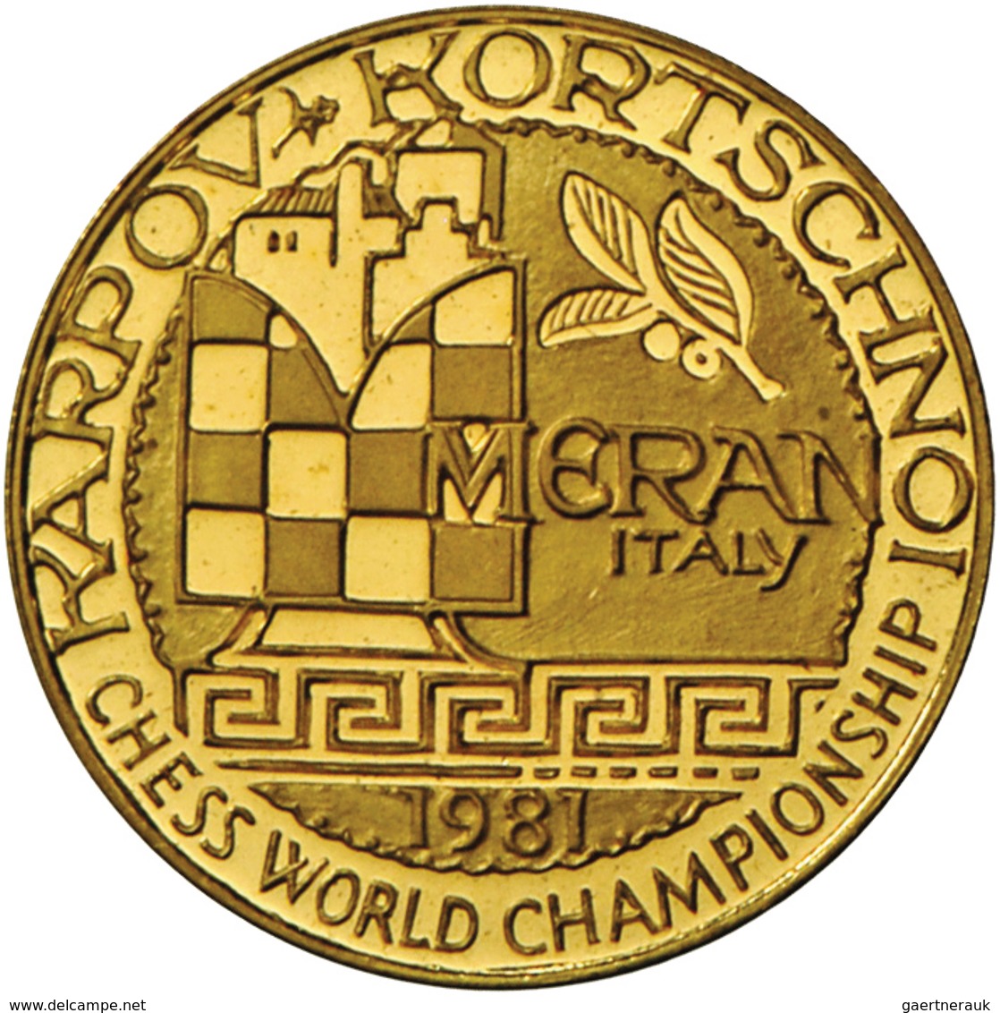 Medaillen Alle Welt: Italien: Lot 3 Medaillen Von R. Scheerer: Schach WM Meran, Italien 1981 Duell A - Non Classificati