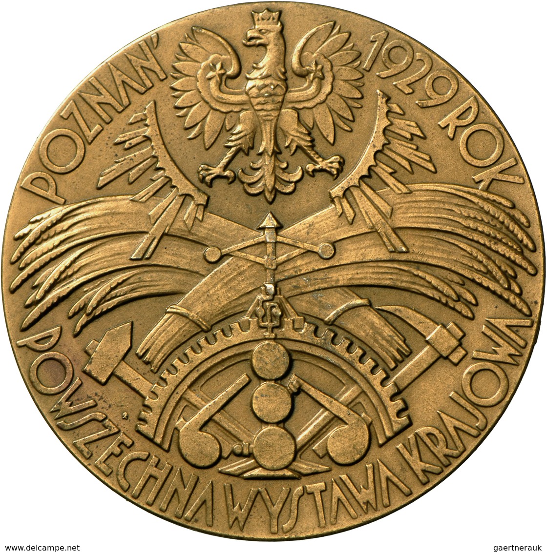 Medaillen Alle Welt: Polen/Posen: Bronzemedaille 1929, Auf Die Polnische Gewerbeausstellung, 55 Mm, - Sin Clasificación