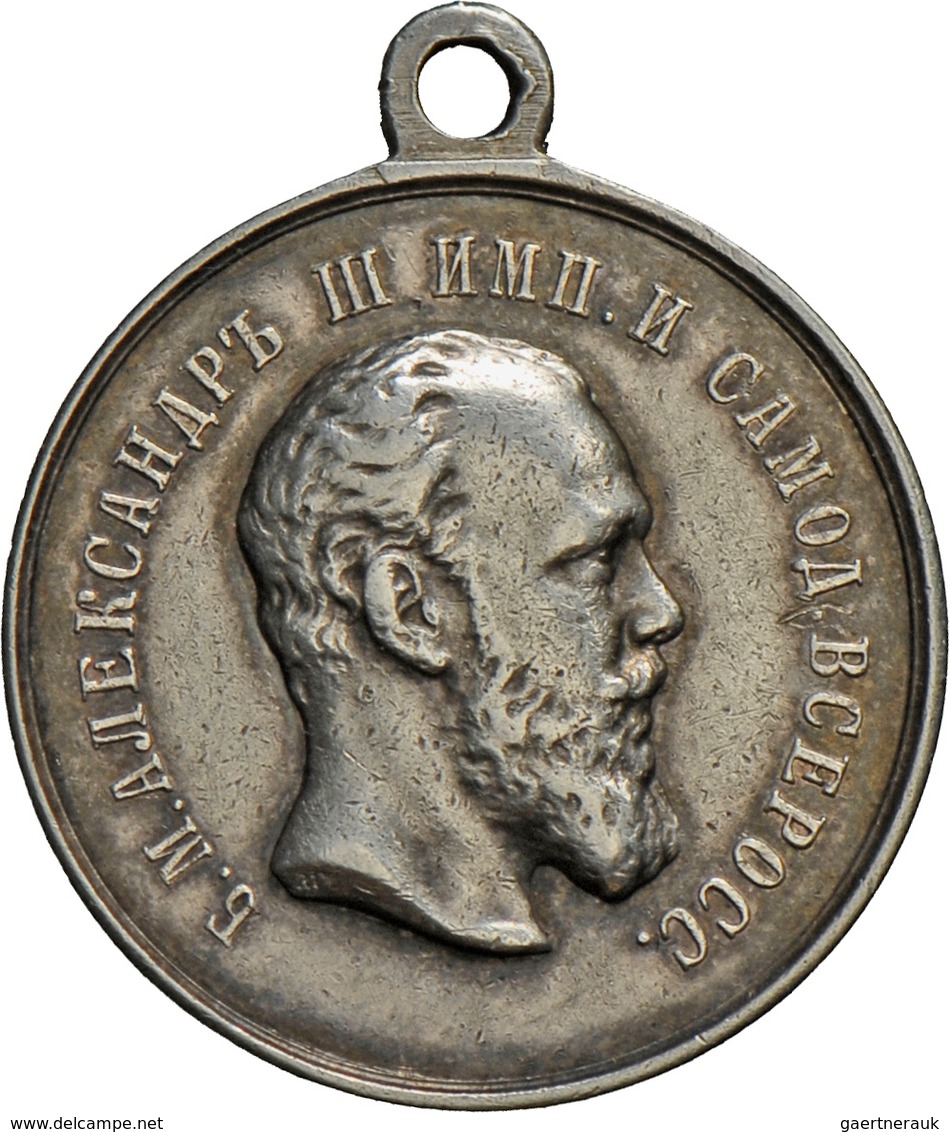 Medaillen Alle Welt: Russland, Alexander III. 1881-1894: Silberne Verdienstmedaille O. J. Von A. Gri - Non Classés