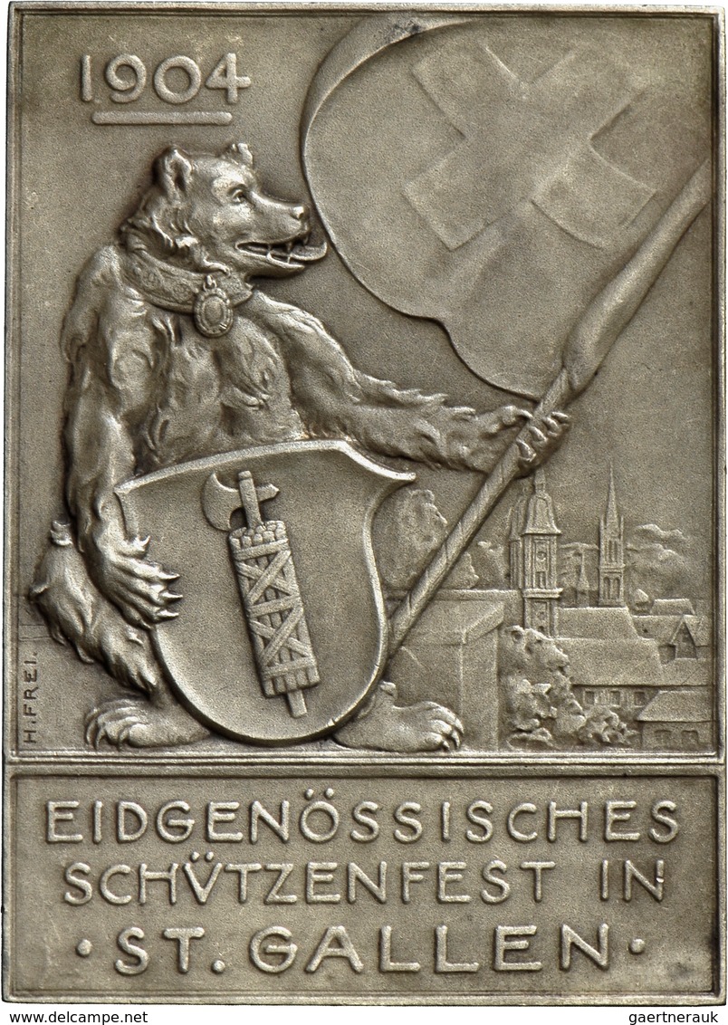 Medaillen Alle Welt: Schweiz/St. Gallen: Silbermedaille 1904, Von Hans Frei, Auf Das Eidgenössische - Sin Clasificación