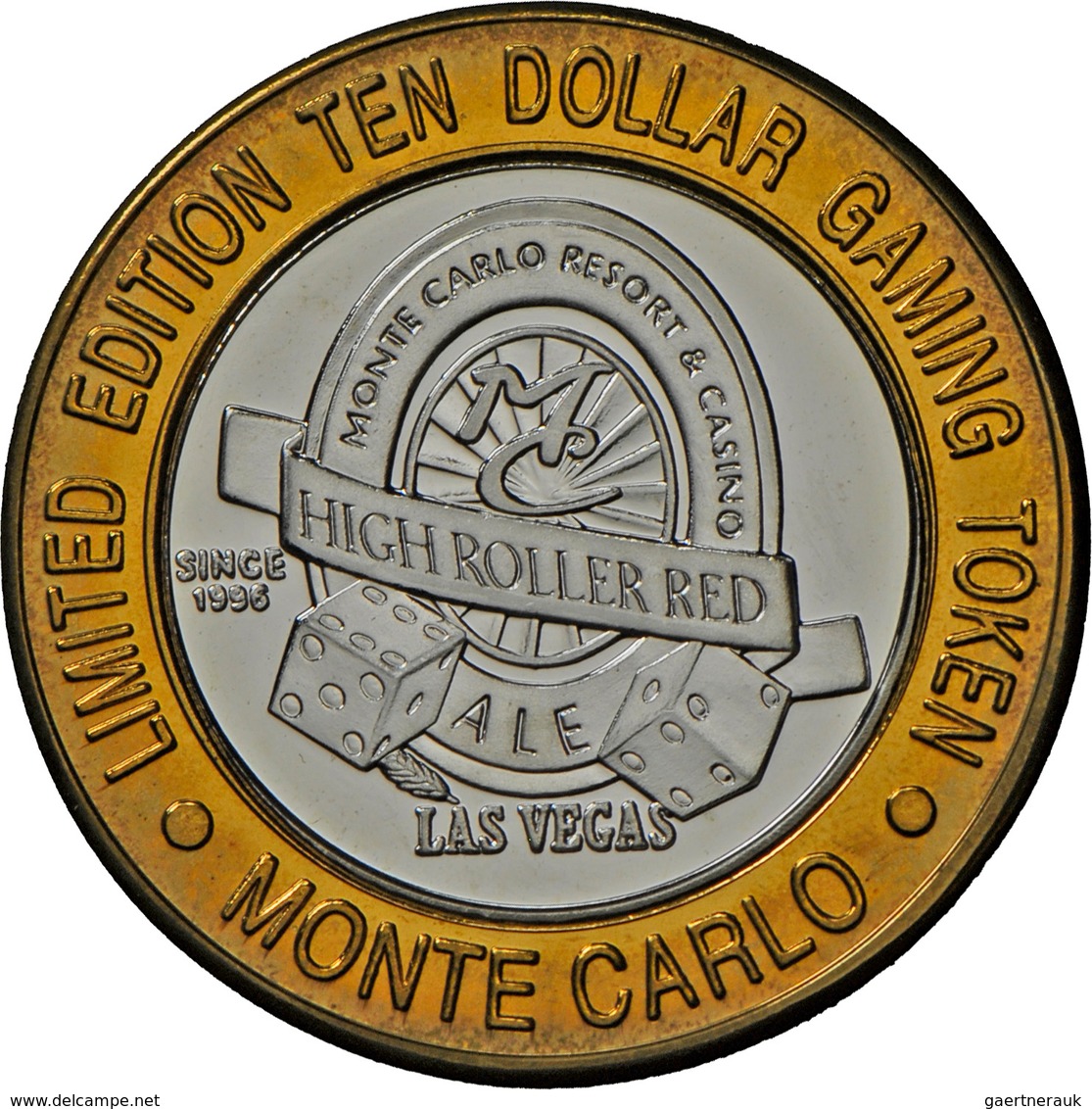 Medaillen Alle Welt: USA: Lot 7 Casino Jetons; Alle Silber 999, Gold Plated, Je 44 Mm, Je 40 G, Poli - Non Classificati