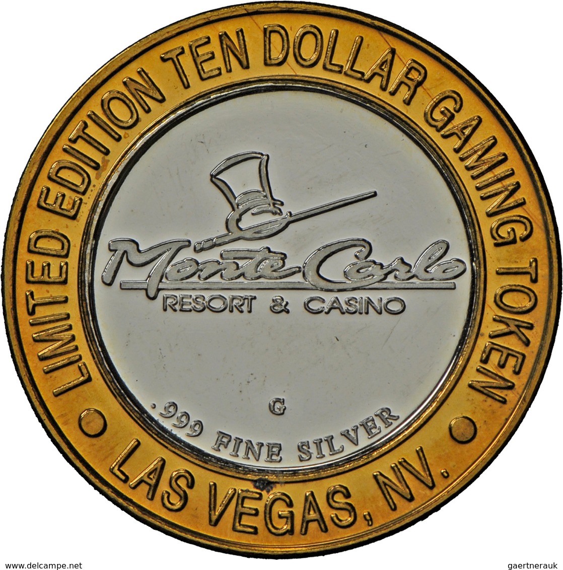 Medaillen Alle Welt: USA: Lot 7 Casino Jetons; Alle Silber 999, Gold Plated, Je 44 Mm, Je 40 G, Poli - Non Classificati