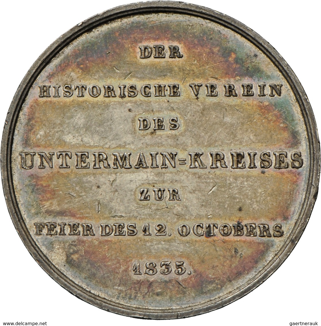 Medaillen Deutschland: Bayern, Ludwig I. 1825-1848: Silbermedaille 1835 Des Historischen Vereins Des - Other & Unclassified