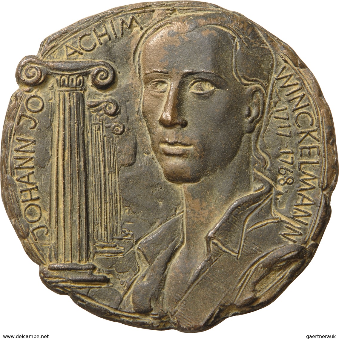 Medaillen Deutschland: Fritz Nuss 1907-1999: Bronzegussmedaille (1974) Auf Johann Joachim Winckelman - Autres & Non Classés