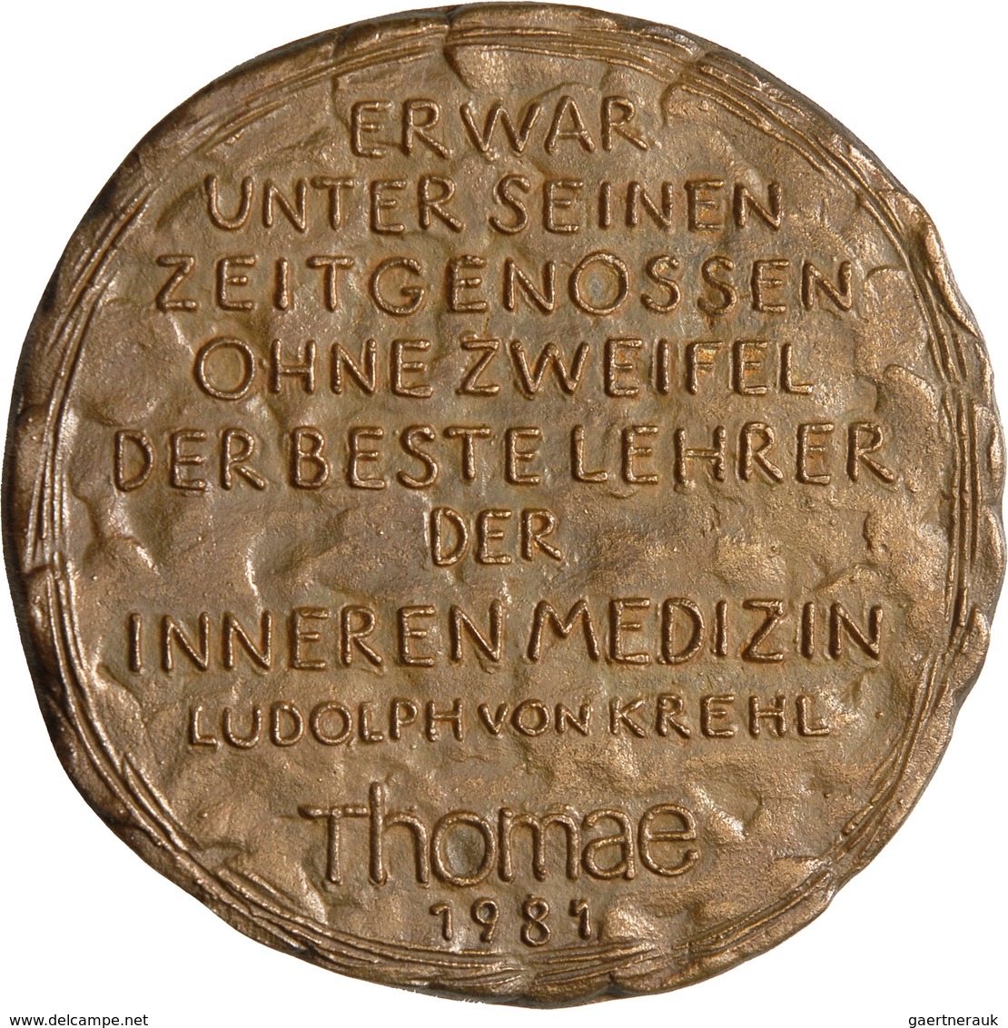 Medaillen Deutschland: Fritz Nuss 1907-1999: Bronzegussmedaille 1981, Auf Den 40. Todestag Des Inter - Otros & Sin Clasificación