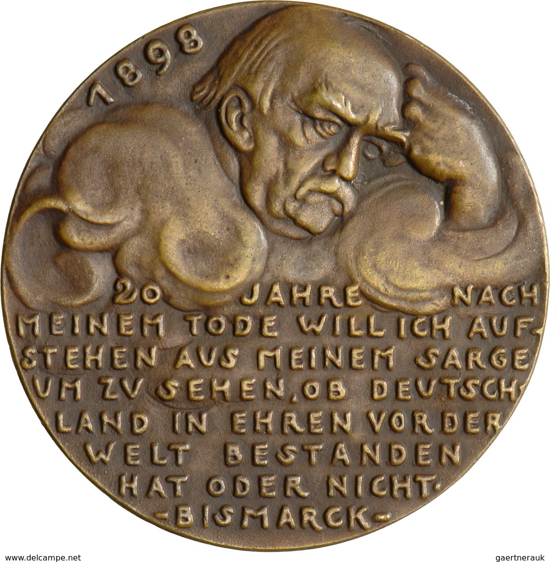 Medaillen Deutschland: Medailleur Karl Goetz 1875-1950: Bronzemedaille 1918, Auf Den 20. Todestag Vo - Otros & Sin Clasificación