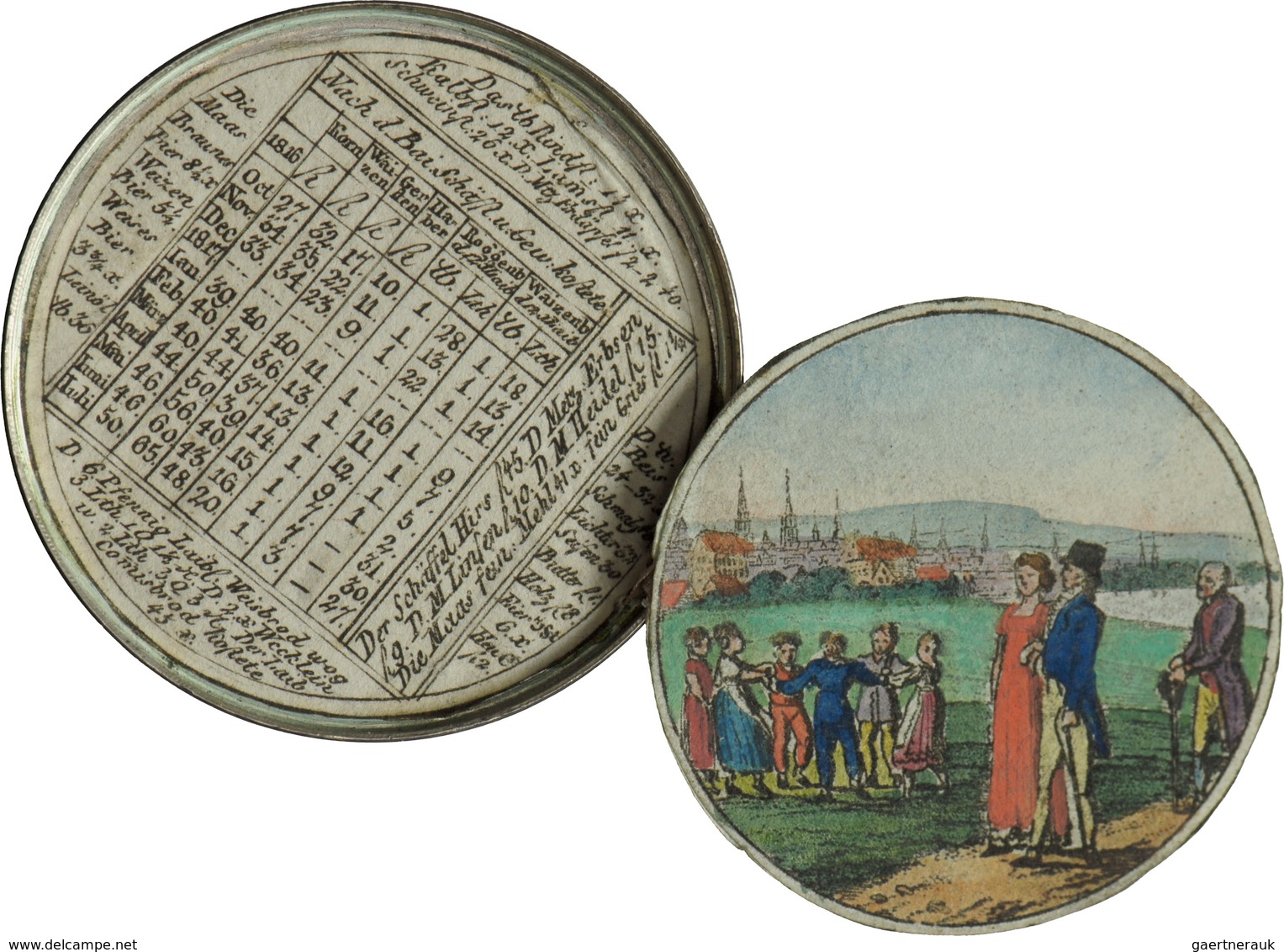 Medaillen Deutschland: Nürnberg: Silberne Steckmedaille 1817 Von J.T. Stettner, Auf Die überstandene - Altri & Non Classificati