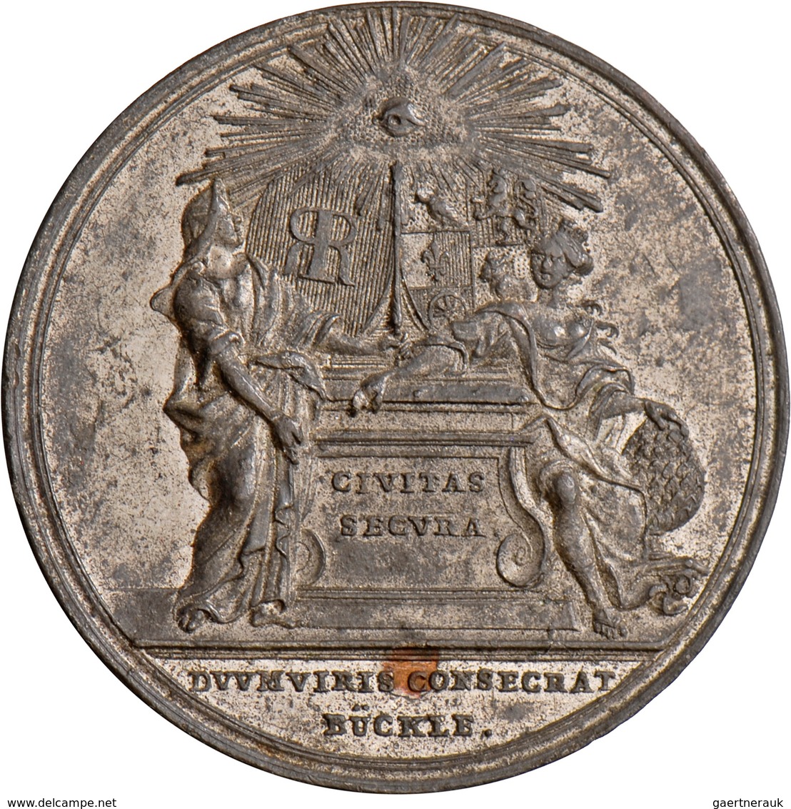 Medaillen Deutschland - Geographisch: Augsburg, Stadt: Zinnmedaille 1774 Von Bückle. Auf Die Wahl De - Autres & Non Classés