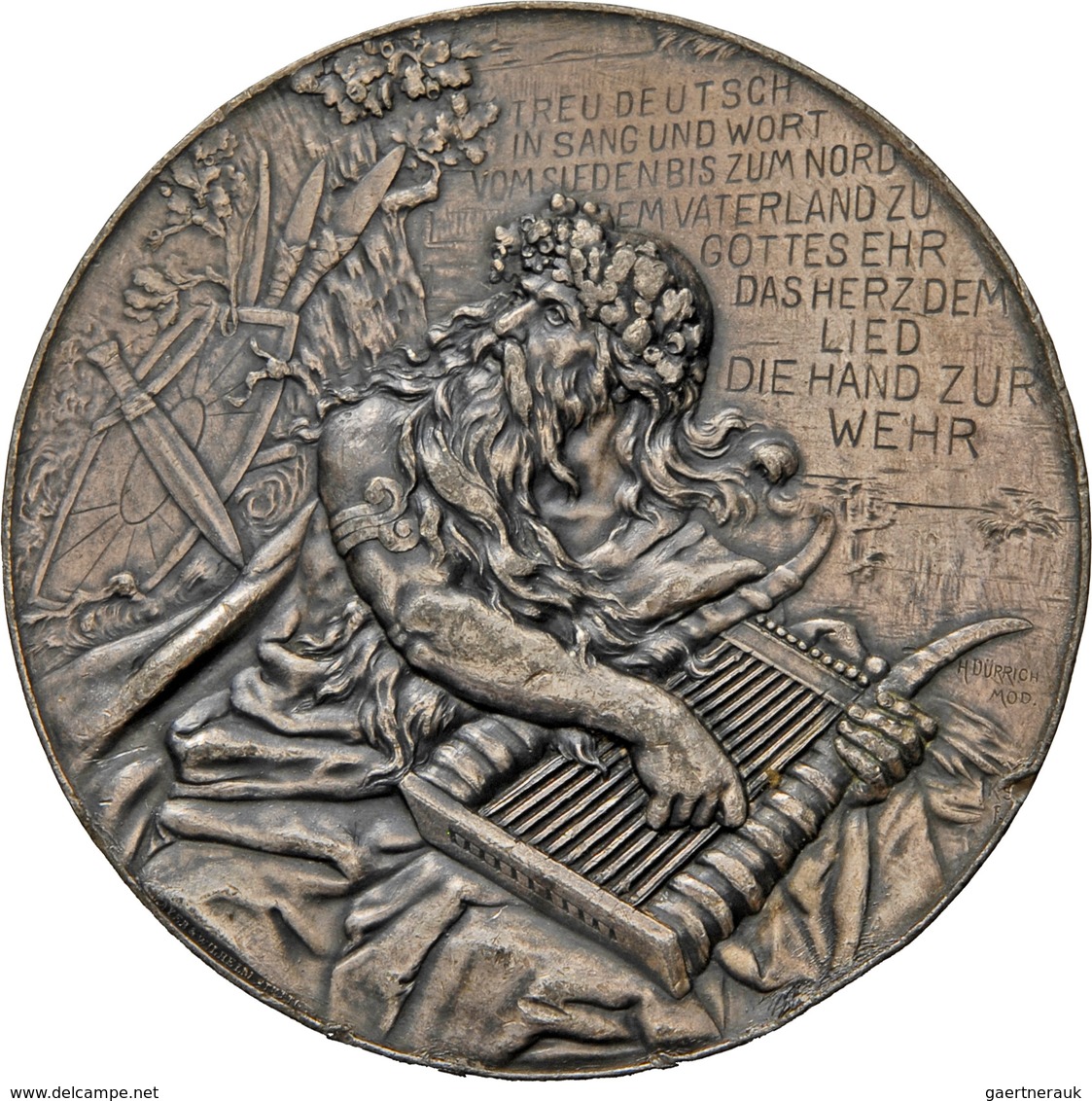 Medaillen Deutschland - Geographisch: Stuttgart: Zinnmedaille 1896, Signiert H. Dürrich/K. Schäfer, - Altri & Non Classificati