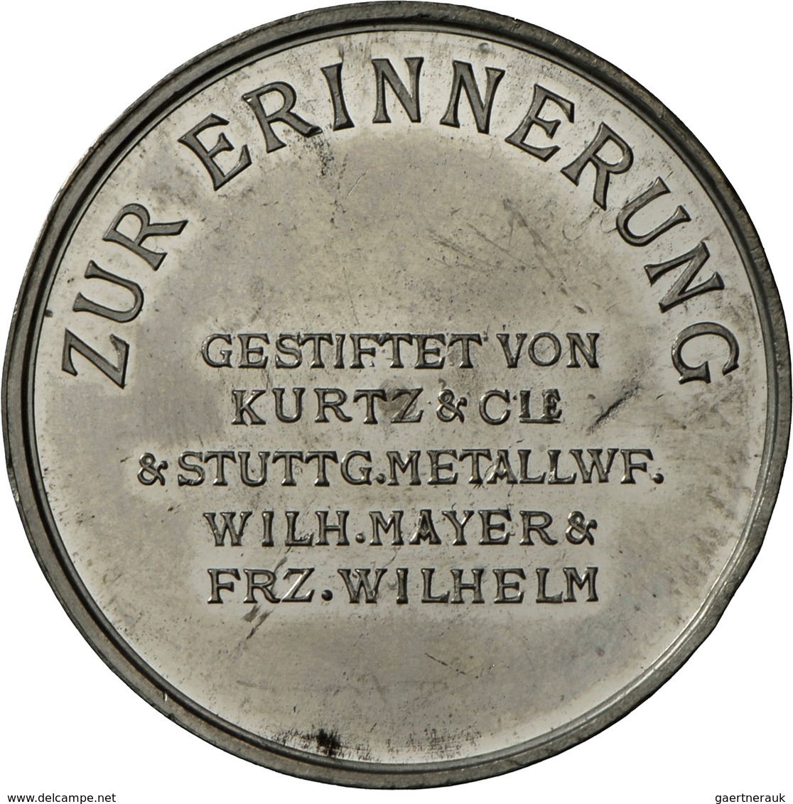 Medaillen Deutschland - Geographisch: Stuttgart: Zinnmedaille 1926, Auf Das 25-jährige Jubiläum Des - Autres & Non Classés