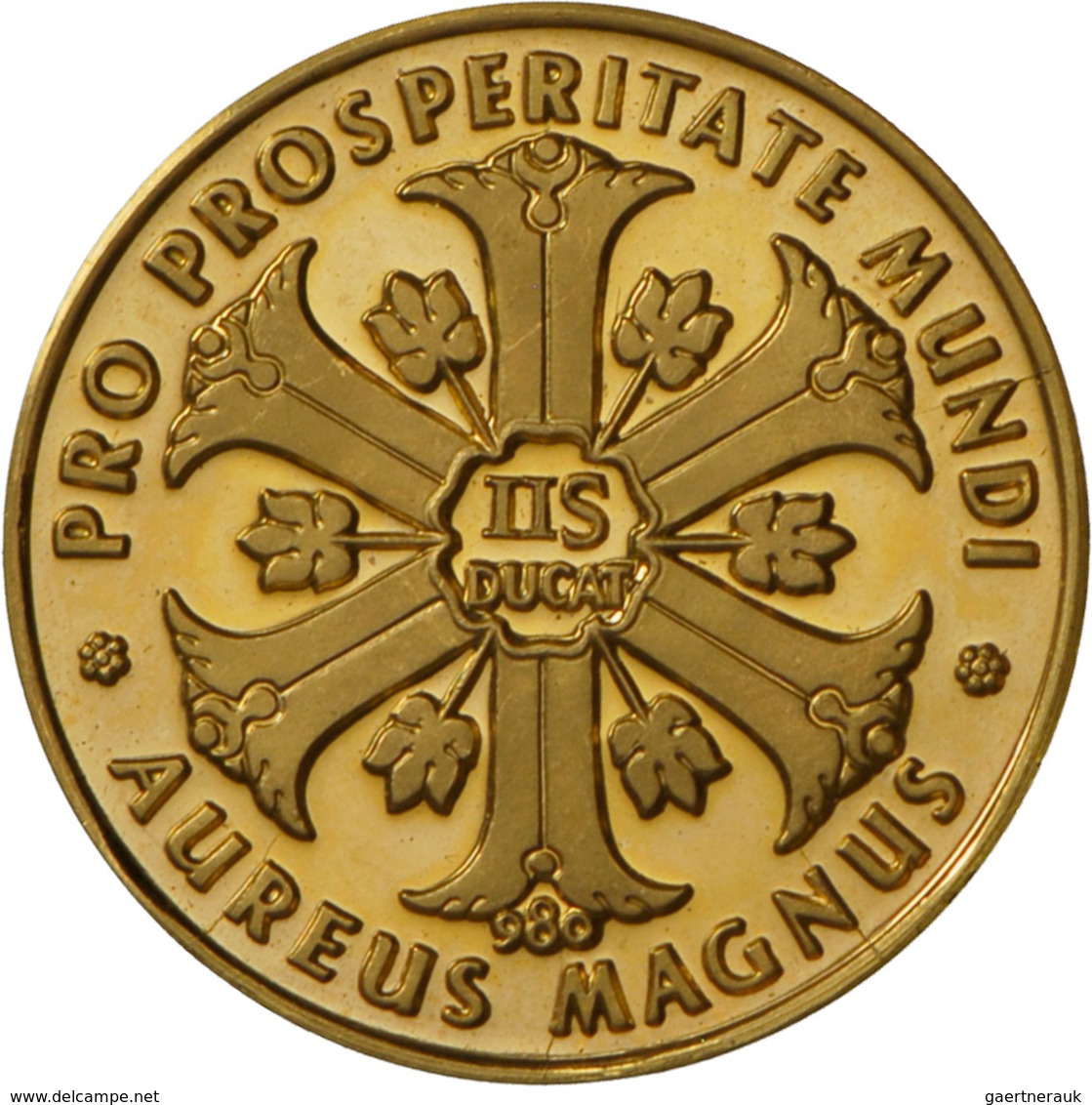 Medaillen - Religion: 2,5 Dukat Medaille 1960, 980/1000 Gold (Aureus Magnus) Dritte Emission Mit Mot - Non Classificati