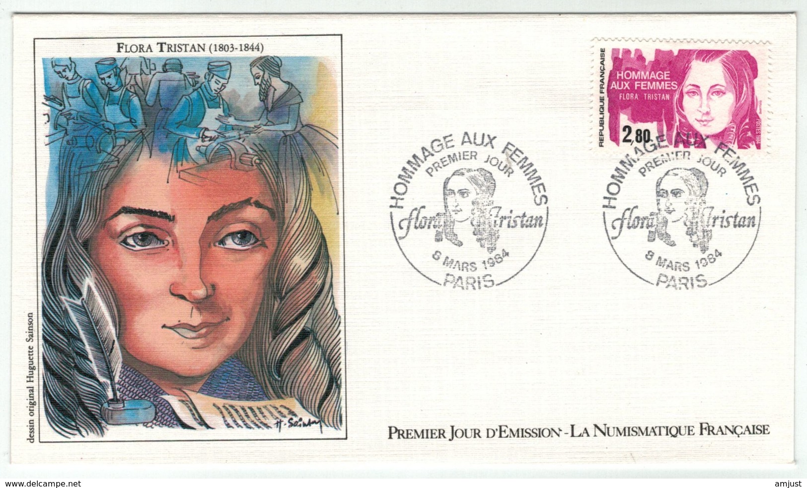 France // FDC // 1980-1989 // 1984 //  FDC Du 08.03.1984  Hommage Aux Femmes - 1980-1989