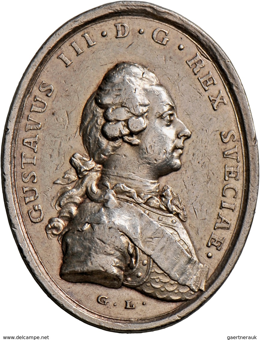 Schweden: Lot 25 Medaillen In Silber Und Bronze, U. A. Ovale Silbermedaille 1772 Von G. Ljungberger, - Svezia