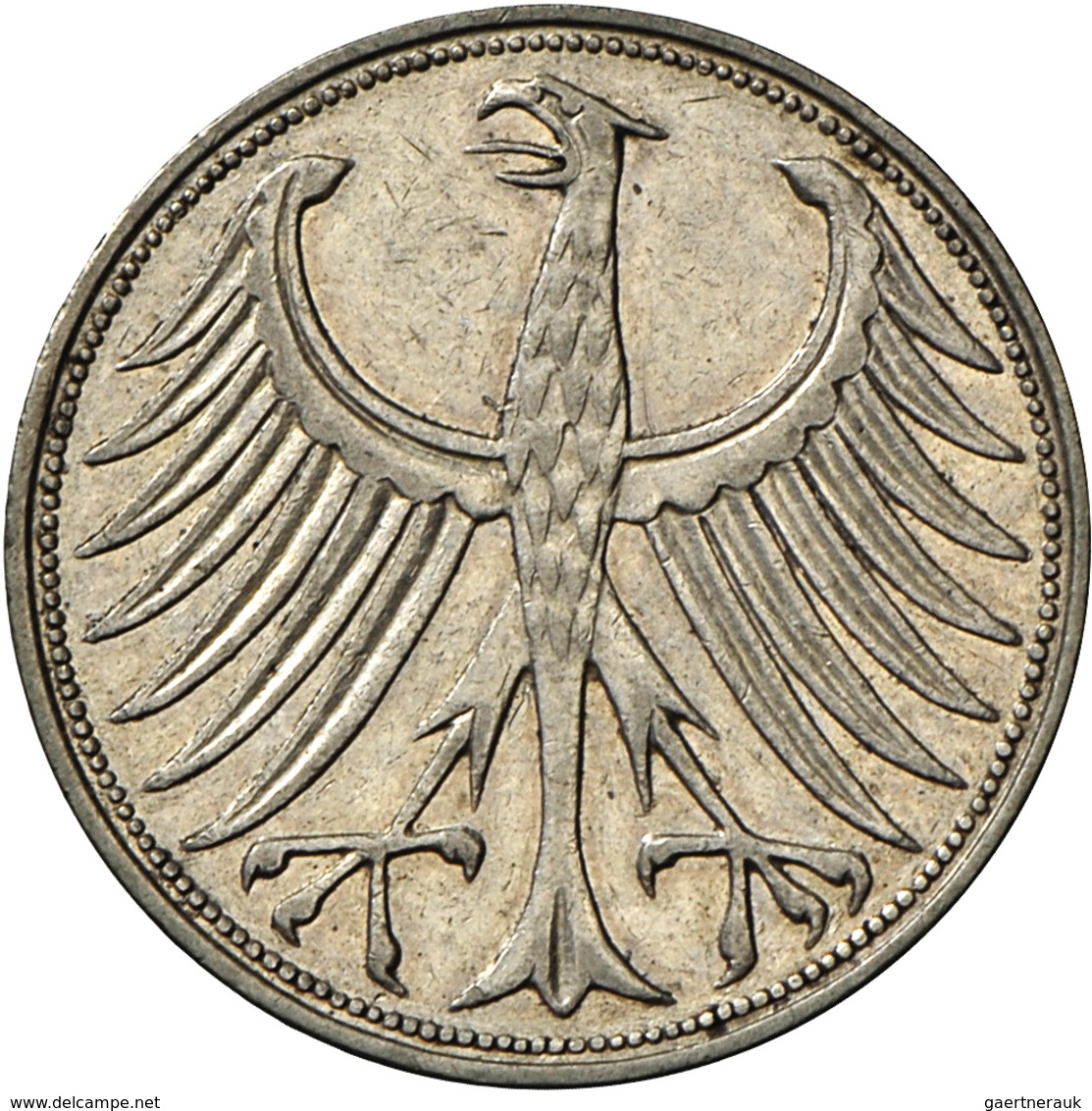 Bundesrepublik Deutschland 1948-2001: Sammlung 5 DM Silber Kursmünzen: Alle 73 X 5 DM Silberadler In - Otros & Sin Clasificación