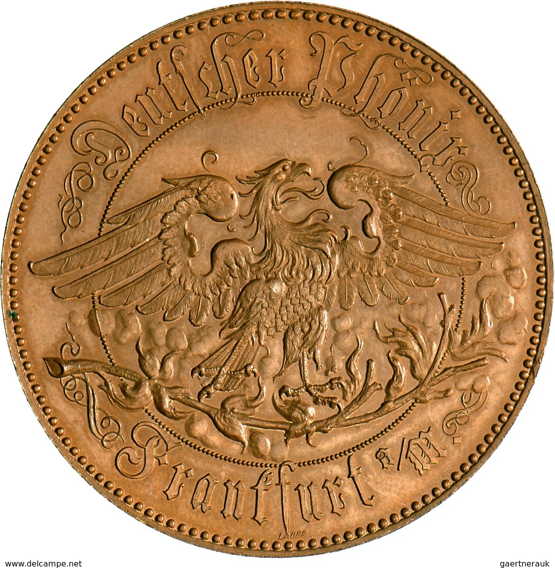 Medaillen Deutschland - Geographisch: Frankfurt, Stadt: Bronzemedaille 1895, Von Lauer. Auf Das 50jä - Autres & Non Classés