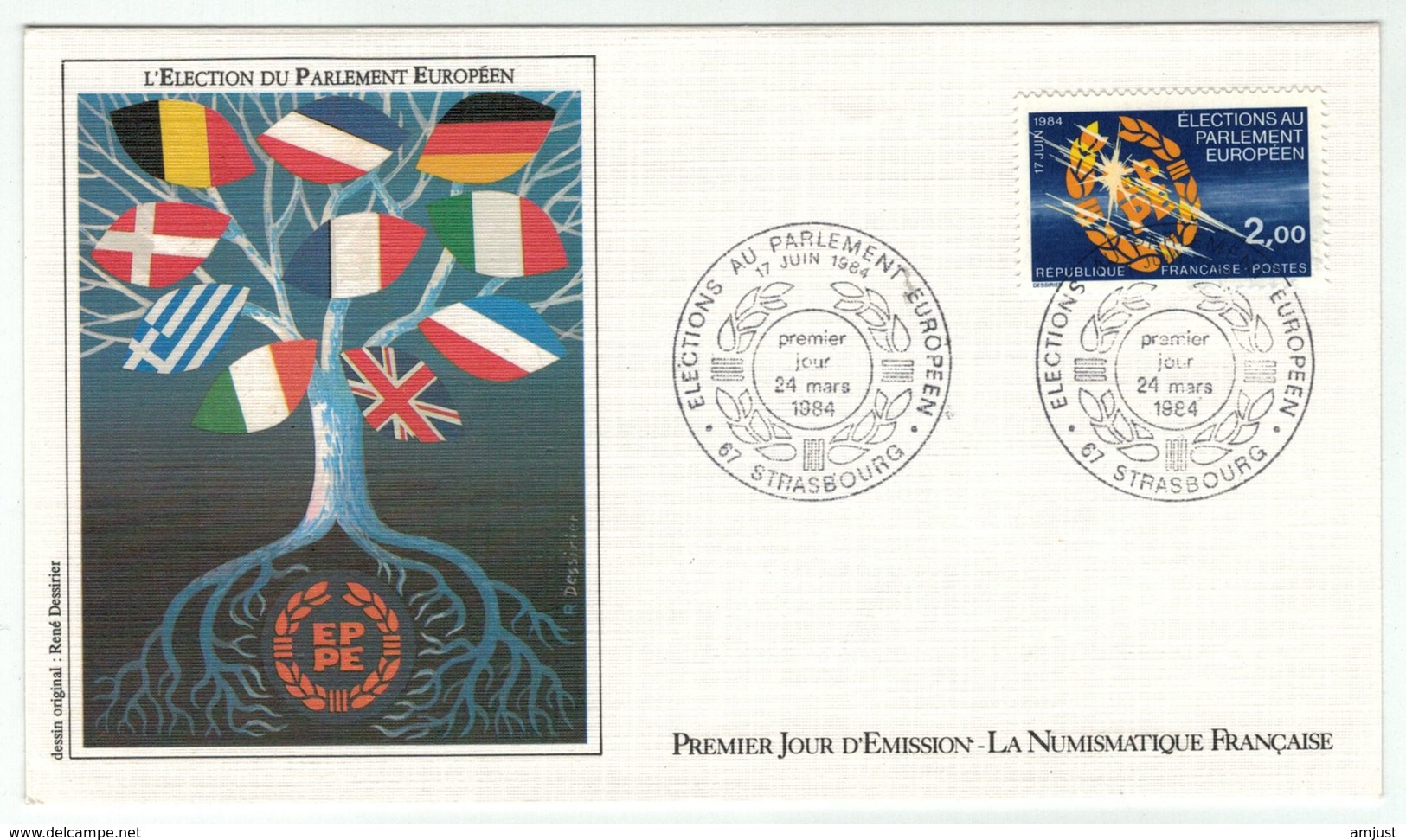 France // FDC // 1980-1989 // 1984 //  FDC Du 24.03.1984  Election Au Parlement - 1980-1989