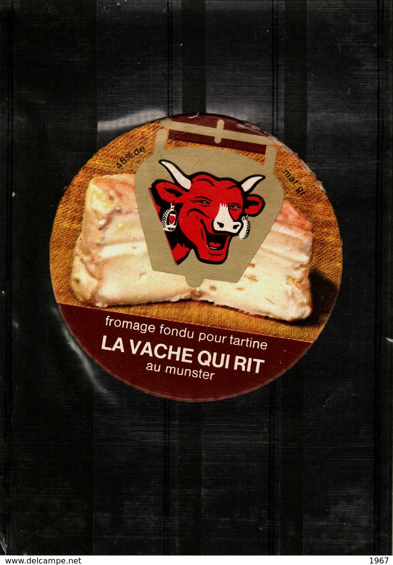 Etiquette De Fromage -   Fromage Fondu Pour Tartine LA VACHE QUI RIT  Au Munster - Fromage