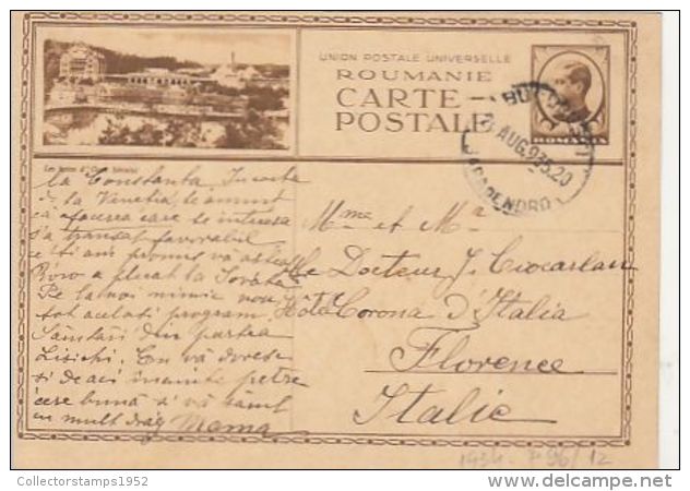 71236- OCNA SIBIU BATHS, KING CHARLES 2ND, POSTCARD STATIONERY, 1935, ROMANIA - Lettres & Documents