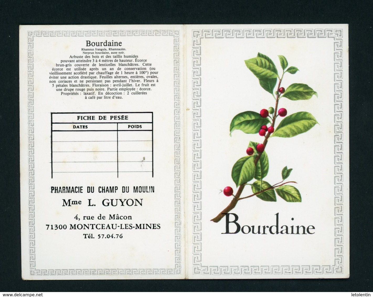 CALENDRIER PETIT FORMAT 2 VOLETS 1985 DISTRIBUÉ PAR LA PHARMACIE DU MOULIN À MONTCEAU-LES-MINES - Petit Format : 1981-90