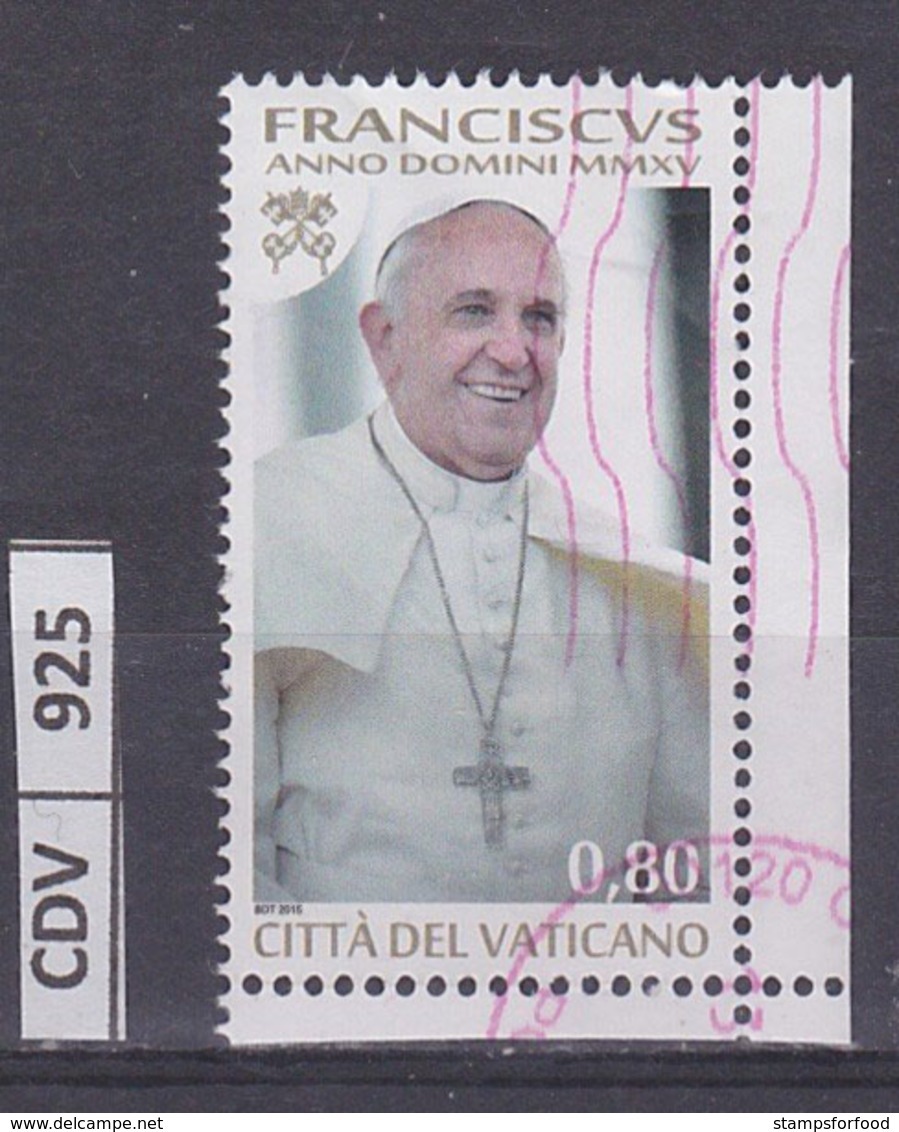 VATICANO  2015	Papa  Francesco, 0,80 Usato - Used Stamps