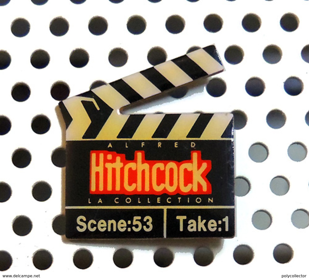 Pin's Officiel De La Collection Des Films D'Alfred Hitchcock : Le Clap - Cinéma