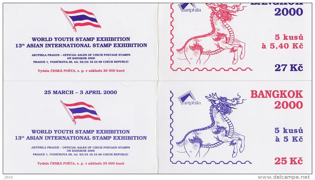 2 Carnets De 5 Timbres 1999 Bangkok 2000 Dragon Zodiaque Taureau Scorpion YT C 229/230 / Booklet Michel MH 0-78/79 - Neufs