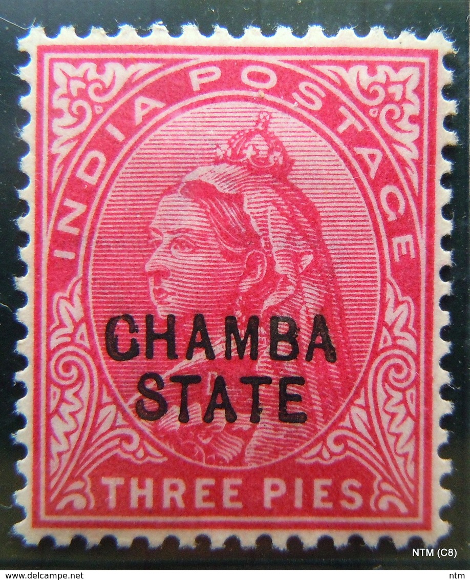 INDIA - CHAMBA STATE 1900. Queen Victoria. SG 22, 23, 25 & 27. MH - Chamba
