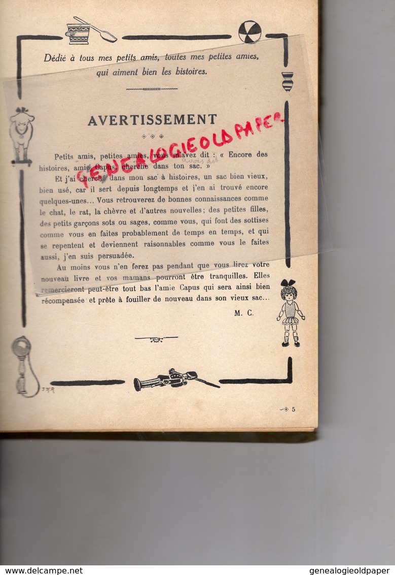 75- PARIS- TOUT UN SAC DE BELLES HISTOIRES POUR CHARMER LES PETITS-ECOLE- CAPUS-ILLUSTRATEUR KUHN REGNIER-LIVRE LECTURE - 6-12 Years Old