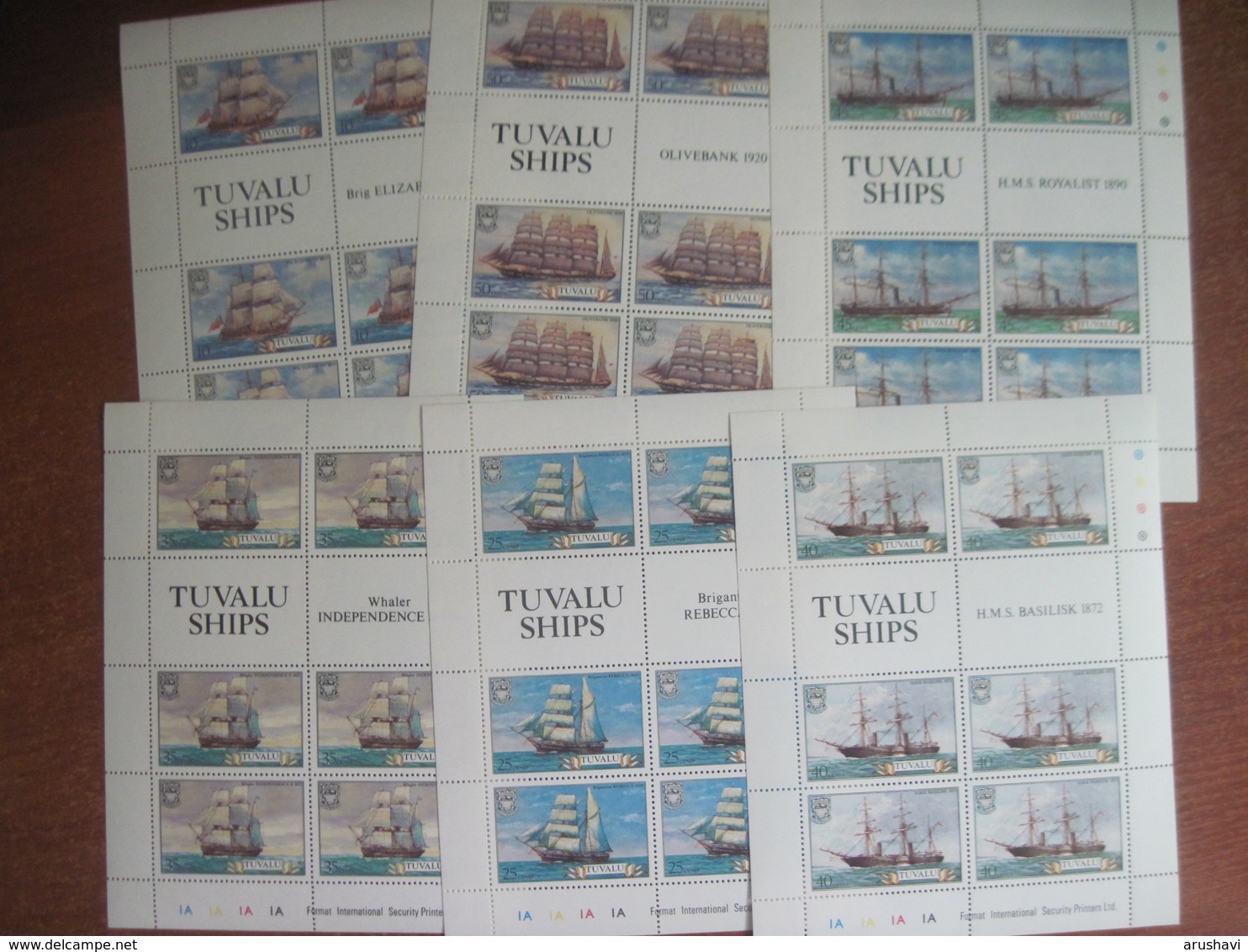 Tuvalu 1981 Ships Six Sheetlets MNH - Tuvalu